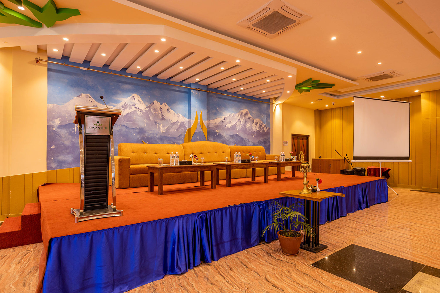 Event hall at Aagantuk Resort