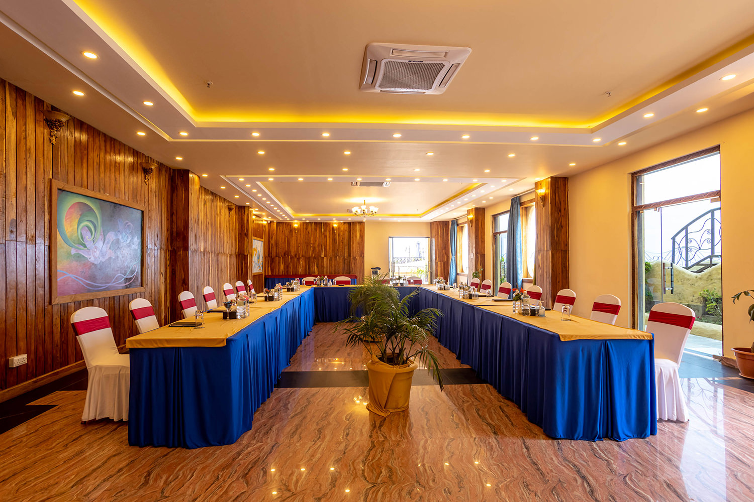 Event hall at Aagantuk Resort